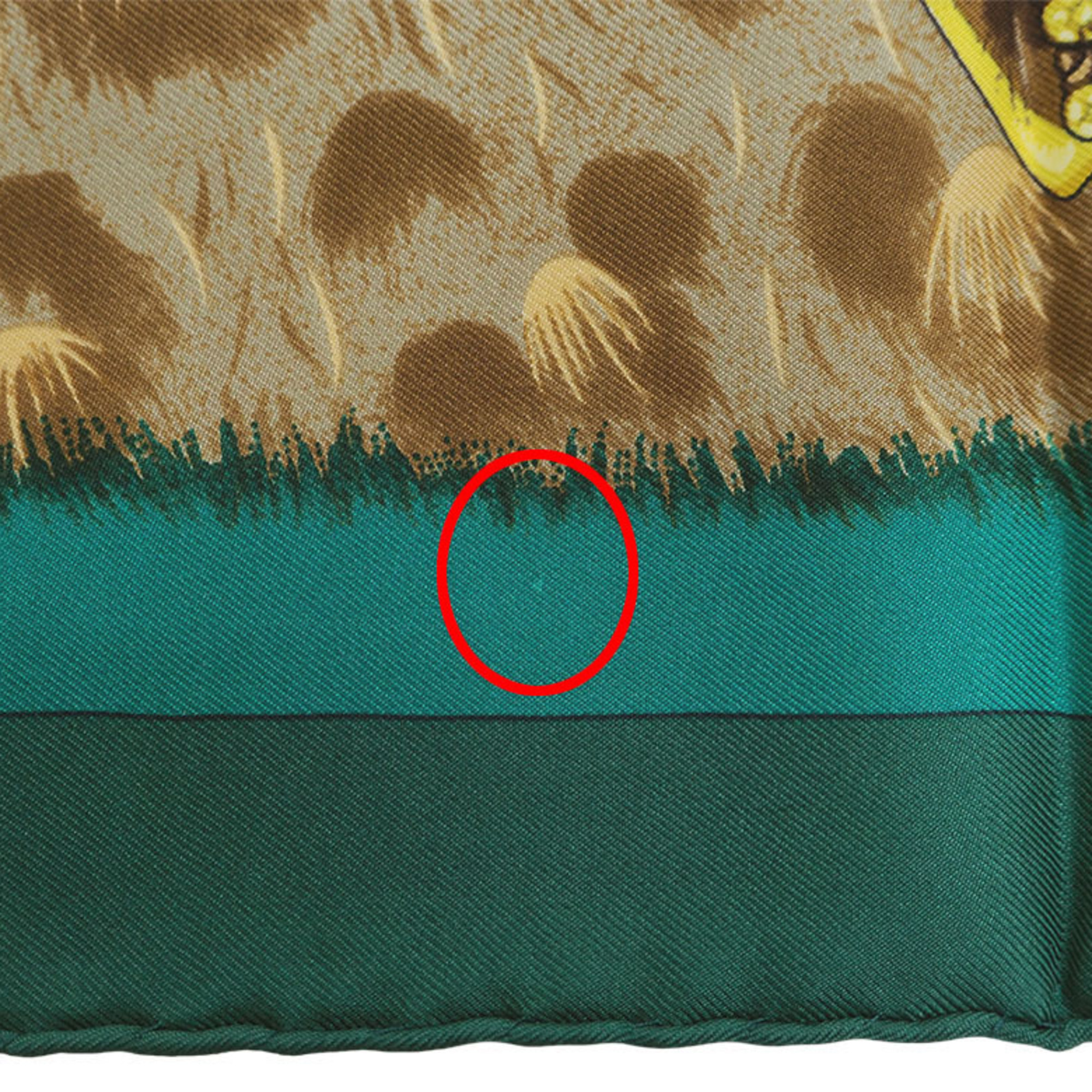 Acheter Foulard Hermès Carré 90 en soie verte authentique